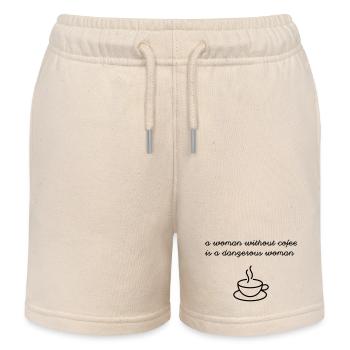 Frau ohne Kaffee - Kinder Organic Joggingshorts Mini Bolter von Stanley/Stella - Natur - Vorne