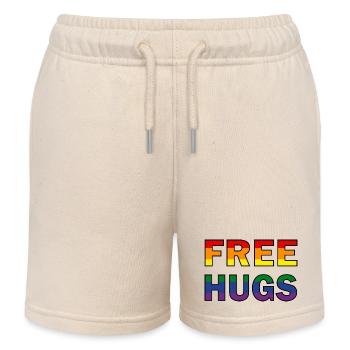 Free Hugs Regenbogenfahne - Kinder Organic Joggingshorts Mini Bolter von Stanley/Stella - Natur - Vorne