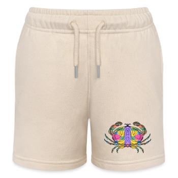 Crab - Kids Organic Sweat Shorts by Stanley/Stella - soft Ecru - Front