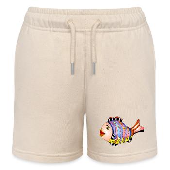 Poisson - Short de jogging enfant bio Stanley/Stella - écru doux - Devant