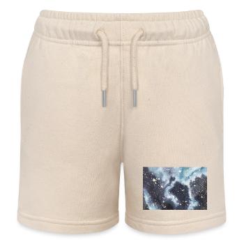Galaxy Nebula Galaxie Nebel Nerd Astronomie space - Kinder Organic Joggingshorts Mini Bolter von Stanley/Stella - Natur - Vorne