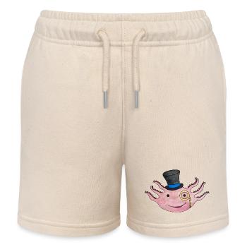 Axolotl mignon triton chapeau haut de forme Mexique amphibiens - Short de jogging enfant bio Stanley/Stella - écru doux - Devant