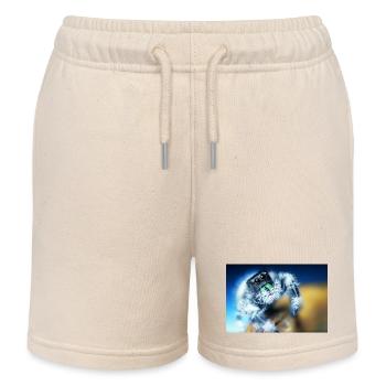 Springspinne, Phidippus regius,jumping spider - Kinder Organic Joggingshorts Mini Bolter von Stanley/Stella - Natur - Vorne
