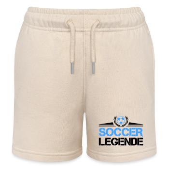 Soccer Soccer Legend - Kids Organic Sweat Shorts by Stanley/Stella - soft Ecru - Front