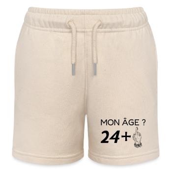 mon âge 25 - Short de jogging enfant bio Stanley/Stella - écru doux - Devant