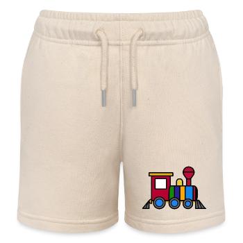 Lokomotive - Kinderlok - Kinder Organic Joggingshorts Mini Bolter von Stanley/Stella - Natur - Vorne