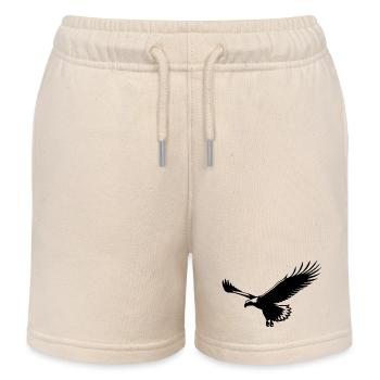 Adler schwebt im thermischen Segelflug in der Luft - Kinder Organic Joggingshorts Mini Bolter von Stanley/Stella - Natur - Vorne