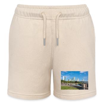 Panorama de la ville de Niagara et des chutes du Niagara - Short de jogging enfant bio Stanley/Stella - écru doux - Devant