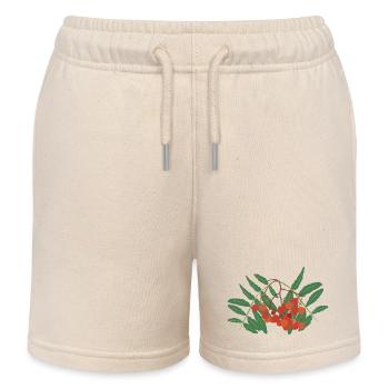 Baies de sorbier - Short de jogging enfant bio Stanley/Stella - écru doux - Devant
