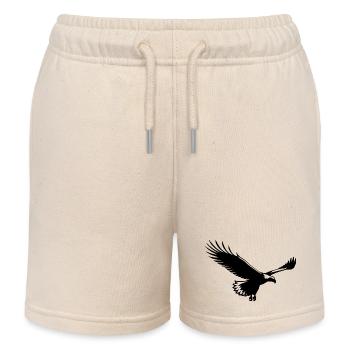 Aigle planeur élégant sur ailes larges - Short de jogging enfant bio Stanley/Stella - écru doux - Devant