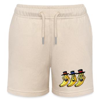 Banane lustig witzig spaßig Bananen Obst Frucht - Kinder Organic Joggingshorts Mini Bolter von Stanley/Stella - Natur - Vorne