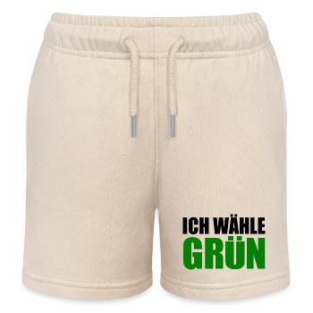 ich wähle grün - Kinder Organic Joggingshorts Mini Bolter von Stanley/Stella - Natur - Vorne