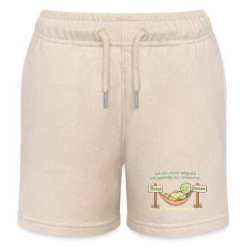 Turtle Chill Zone - Kids Organic Sweat Shorts by Stanley/Stella - soft Ecru - Front