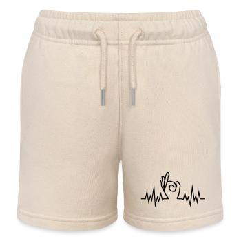 Wave-Finger-Hole - Kinder Organic Joggingshorts Mini Bolter von Stanley/Stella - Natur - Vorne