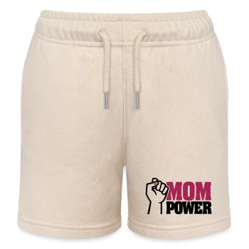 MOM POWER - Superhelden-Mutter - Ich liebe Mama - Mama - Kinder Organic Joggingshorts Mini Bolter von Stanley/Stella - Natur - Vorne