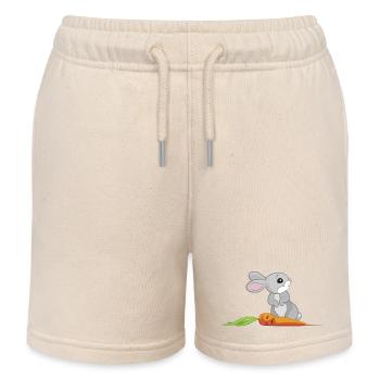 Häschen mit Möhre - Kinder Organic Joggingshorts Mini Bolter von Stanley/Stella - Natur - Vorne