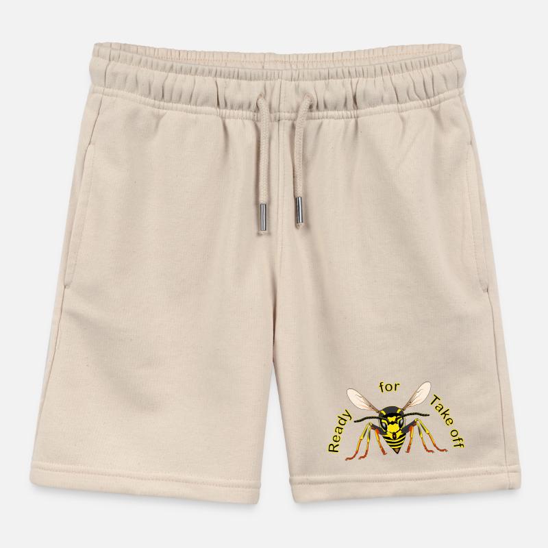 Wasp Ready for Take off Kids Organic Sweat Shorts by Stanley/Stella