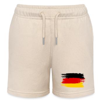 Deutschlandflagge, Viva Germany, ein Symbol der Einheit - Kinder Organic Joggingshorts Mini Bolter von Stanley/Stella - Natur - Vorne