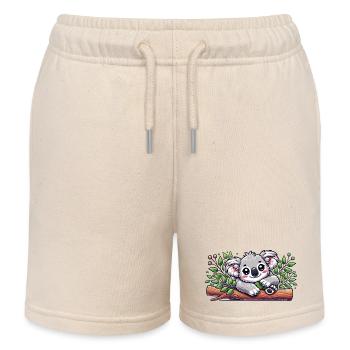 Der niedliche Koalabär auf einem Eukalyptus Ast - Kinder Organic Joggingshorts Mini Bolter von Stanley/Stella - Natur - Vorne