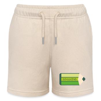 Écolier - Stylo vert - Motif pour les débutants - Short de jogging enfant bio Stanley/Stella - écru doux - Devant