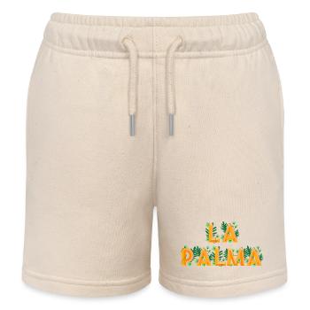 Lettrage La Palma La Isla Bonita Îles Canaries - Short de jogging enfant bio Stanley/Stella - écru doux - Devant