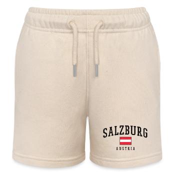 Salzburg Austria – Flag motif with local pride - Kids Organic Sweat Shorts by Stanley/Stella - soft Ecru - Front