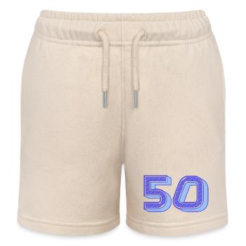 50. 50 YEARS. 50th ANNIVERSARY. 50 YEARS ANNIVERSARY. - Kids Organic Sweat Shorts by Stanley/Stella - soft Ecru - Front