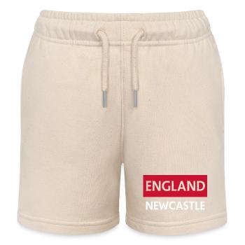 English Flag Lit Design for Clothing - Kids Organic Sweat Shorts by Stanley/Stella - soft Ecru - Front