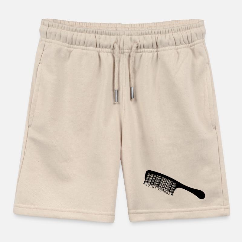 Illustration comb with barcode Kids Organic Sweat Shorts by Stanley/Stella