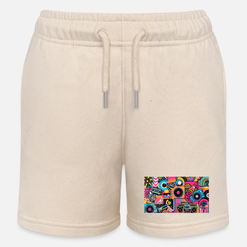 Pop Art - Short de jogging enfant bio Stanley/Stella - écru doux