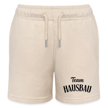 Team Hausbau - Kinder Organic Joggingshorts Mini Bolter von Stanley/Stella - Natur - Vorne