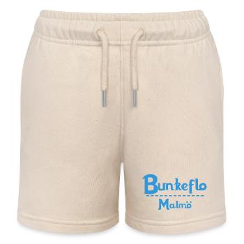 Centrum Malmö – Blue Text Design - Kinder Organic Joggingshorts Mini Bolter von Stanley/Stella - Natur - Vorne