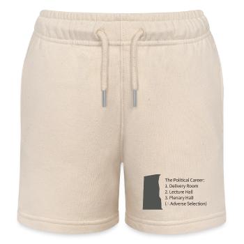 Political Career: Delivery to Plenary - Kids Organic Sweat Shorts by Stanley/Stella - soft Ecru - Front