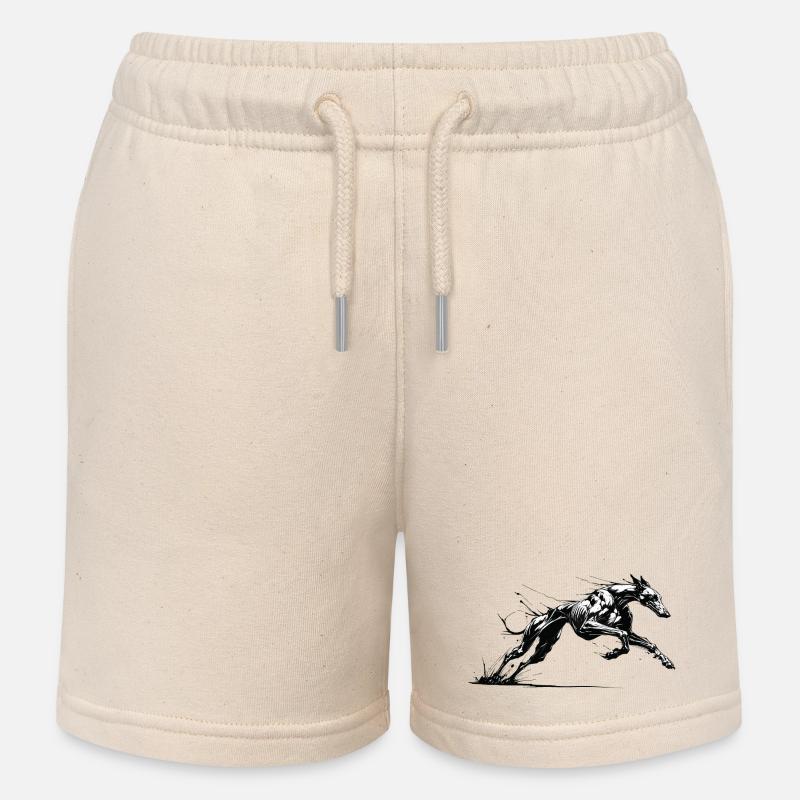 Galgo Ink 01 - Short de jogging enfant bio Stanley/Stella - écru doux