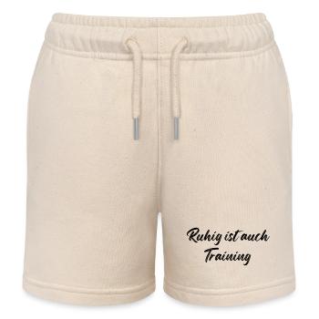 Ruhig ist auch Training - Kinder Organic Joggingshorts Mini Bolter von Stanley/Stella - Natur - Vorne