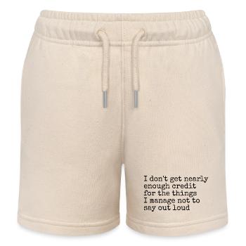 Humor, Sarkasmus, stille Gedanken - Kinder Organic Joggingshorts Mini Bolter von Stanley/Stella - Natur - Vorne