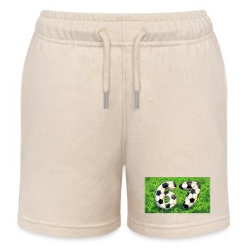 Six Seven Football Design - Kids Organic Sweat Shorts by Stanley/Stella - soft Ecru - Front