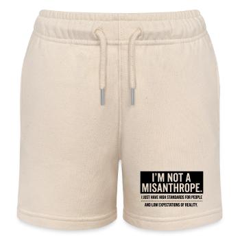 Kein Misanthrop, nur hohe Standards (black) - Kinder Organic Joggingshorts Mini Bolter von Stanley/Stella - Natur - Vorne