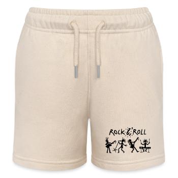 Rock and Roll Band Skizzenzeichnung - Kinder Organic Joggingshorts Mini Bolter von Stanley/Stella - Natur - Vorne