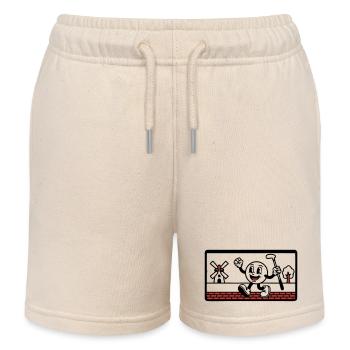 Minigolf Track Windmill Amusement Park Team - Kids Organic Sweat Shorts by Stanley/Stella - soft Ecru - Front