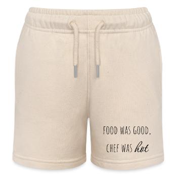 Food was good. Chef was hot. - Kinder Organic Joggingshorts Mini Bolter von Stanley/Stella - Natur - Vorne