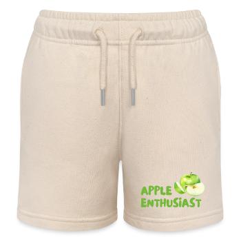 Apfel Enthusiast – Grüner Stil - Kinder Organic Joggingshorts Mini Bolter von Stanley/Stella - Natur - Vorne