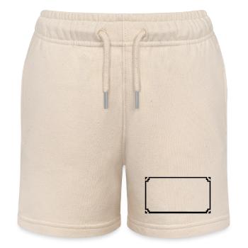 Pixel Rahmen Grafik - Kinder Organic Joggingshorts Mini Bolter von Stanley/Stella - Natur - Vorne