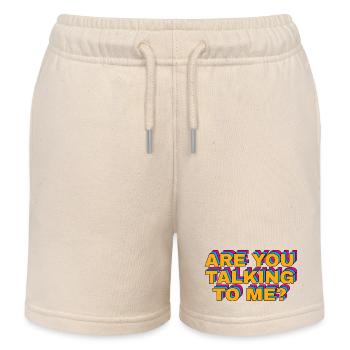 Cult Movie Reference Are You Talking To Me - Kids Organic Sweat Shorts by Stanley/Stella - soft Ecru - Front