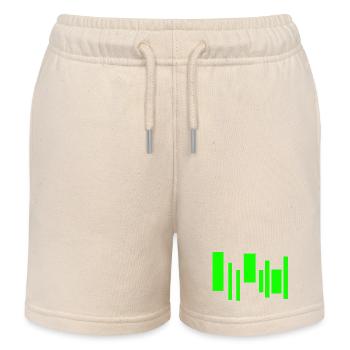 Neon Equalizer Rhythm - Kinder Organic Joggingshorts Mini Bolter von Stanley/Stella - Natur - Vorne