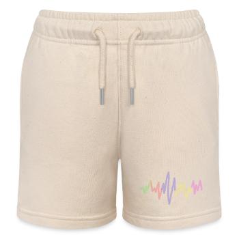 Regenbogen Klangwelle,Music waves - Kinder Organic Joggingshorts Mini Bolter von Stanley/Stella - Natur - Vorne
