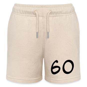 60. 60 YEARS. 60th ANNIVERSARY. 60TH BIRTHDAY. - Kids Organic Sweat Shorts by Stanley/Stella - soft Ecru - Front