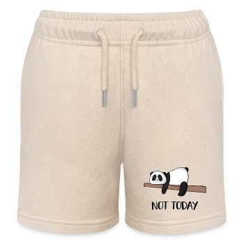 Not Panda today - Kids Organic Sweat Shorts by Stanley/Stella - soft Ecru - Front