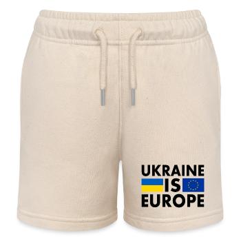 Ukraine is europe - Short de jogging enfant bio Stanley/Stella - écru doux - Devant