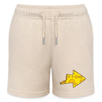 Cheese Arrow - Kids Organic Sweat Shorts by Stanley/Stella - soft Ecru - Front